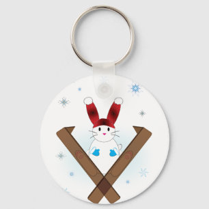 Ski Bunny Keychain