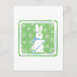 Ski Bunny Postcard