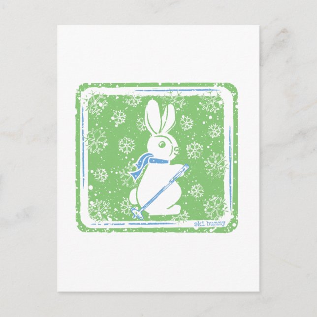 Ski Bunny Postcard (Front)