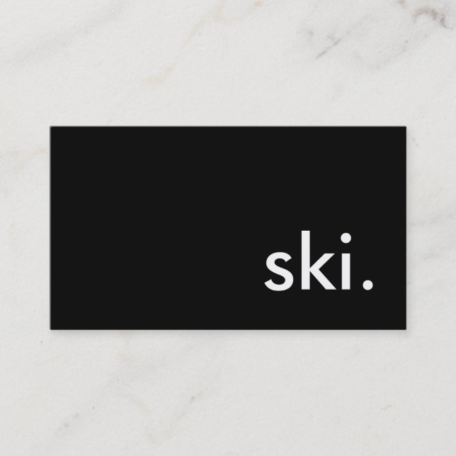 ski. business card (Front)