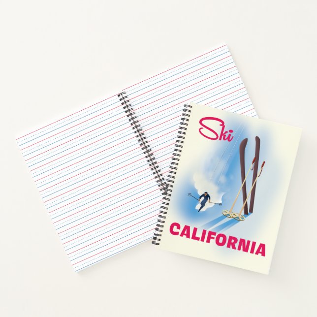 Ski California Travel poster Notebook (Inside)