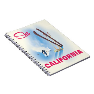 Ski California Travel poster Notebook