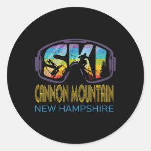 Ski Cannon Mountain New Hampshire Skiing Vacation Classic Round Sticker