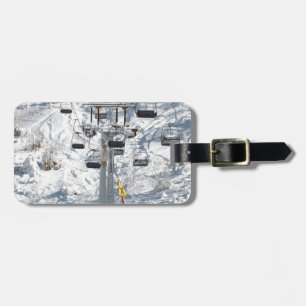 Ski chair lift luggage tag