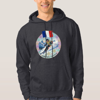 Ski Chamonix, France, Man Skier Hoodie