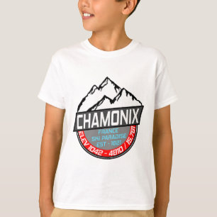 Ski Chamonix T Shirt Mont Blanc France Skiing Para