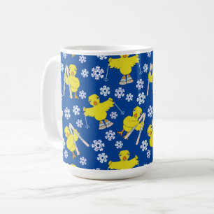 Ski Chick Pattern Coffee Mug