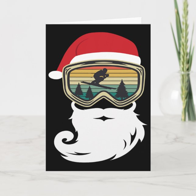 Ski Christmas Winter Ski Funny Gift  Card (Front)