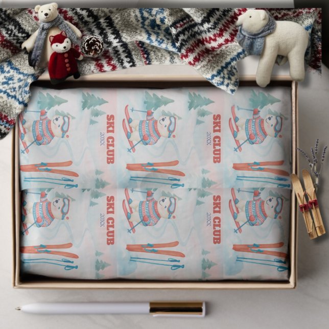 Ski Club Après Bébé  Polar Bear  Tissue Paper (Ski Club Après Bébé Polar Bear Tissue Paper)