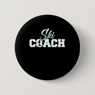 Ski Coach Skiing Skier Snowboard Winter Sports 2 Inch Round Button