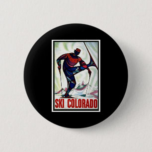 Ski Colorado 2 Inch Round Button