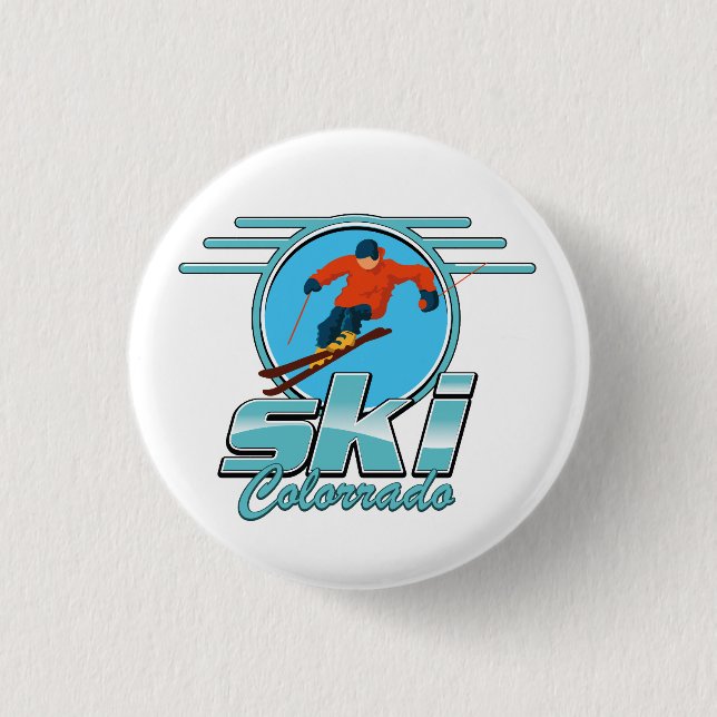 ski Colorado logo  1 Inch Round Button (Front)