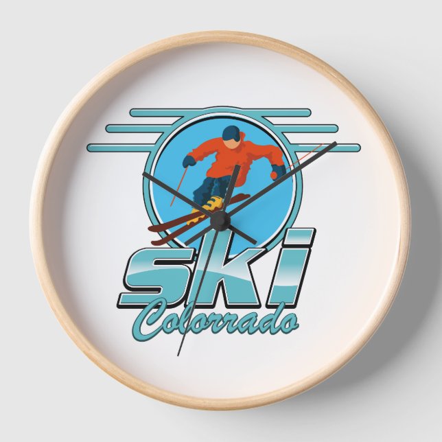 ski Colorado logo  Clock (Front)
