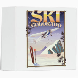 Ski colorado vintage travel poster binder