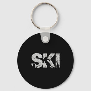 Ski Cool Skiing Style Alne Skier Gift Women Men Bo Keychain