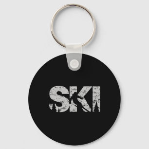 Ski Cool Skiing Style Alpine Skier Gift Women Men  Keychain