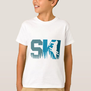Ski Cool Skiing Style Alpine Skier Women Men Boy G T-Shirt