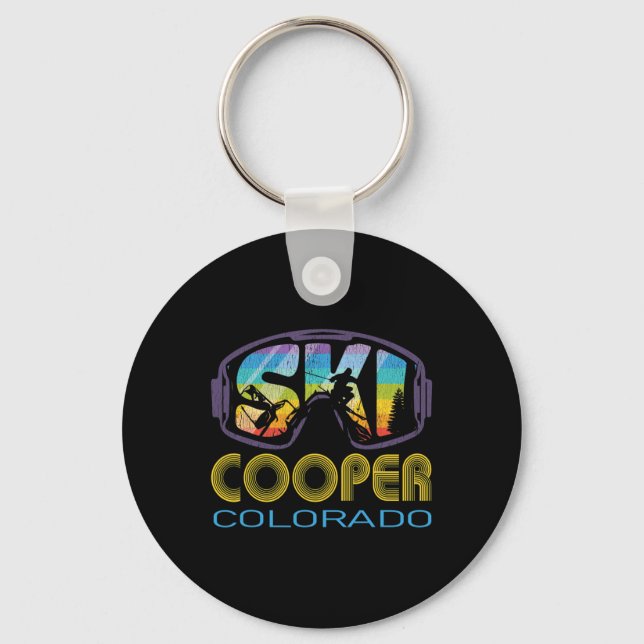 Ski Cooper Colorado Skiing Vacation  Keychain (Front)