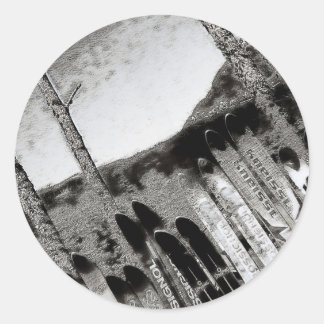 ski crafting  classic round sticker