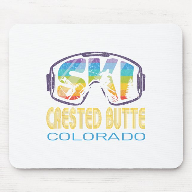 Ski Crested Butte Colorado Skiing Vacation  Mouse Pad (Front)