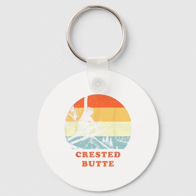 Ski Crested Butte  Keychain (Front)