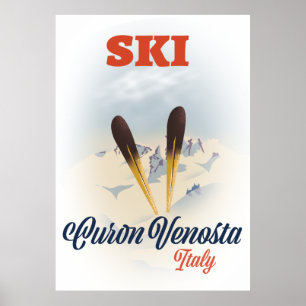 Ski Curon Venosta Italy ski poster