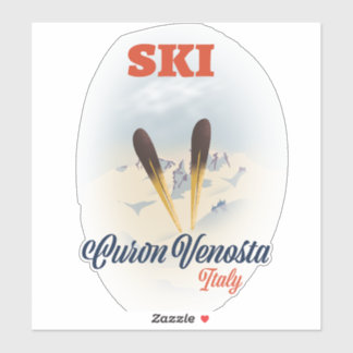 Ski Curon Venosta Italy ski poster