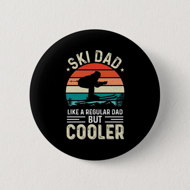 Ski Dad 2 Inch Round Button (Front)
