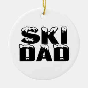 Ski Dad Ceramic Ornament
