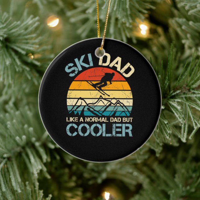 Ski Dad | Father's Day Gift | Hobbies Ceramic Ornament (Tree)