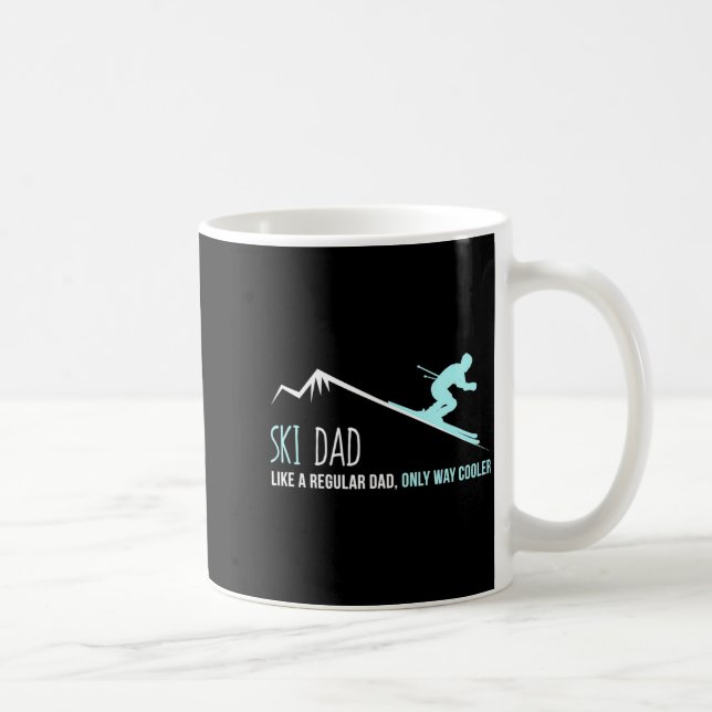 Ski Dad Funny Cute Winter Skiing Gift  Coffee Mug (Right)