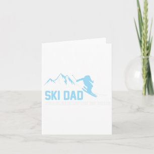 Ski Dad Funny Skiier Snowy Adventure Skiing Lovers Card