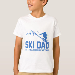 Ski Dad Funny Skiier Snowy Adventure Skiing Lovers T-Shirt