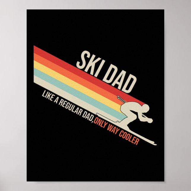 Ski Dad Funny Skiing Winter  Poster (Front)