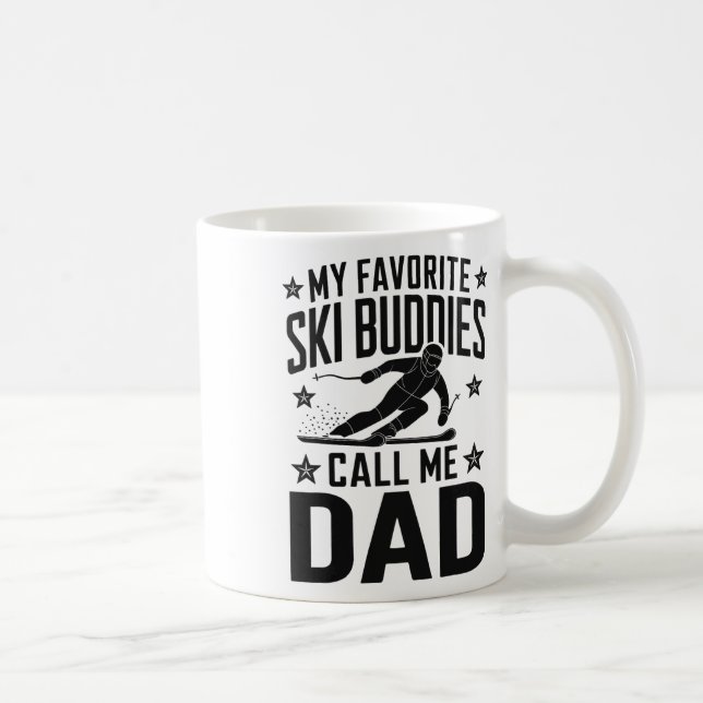 Ski Dad Humour Design Skiing Funny Skier  Coffee Mug (Right)