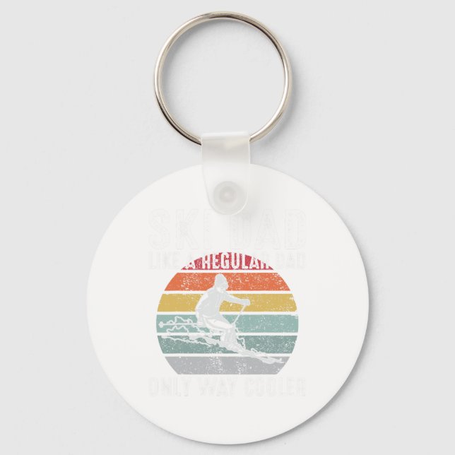Ski Dad Like A Regular Dad Only Way Cooler Funny S Keychain (Front)