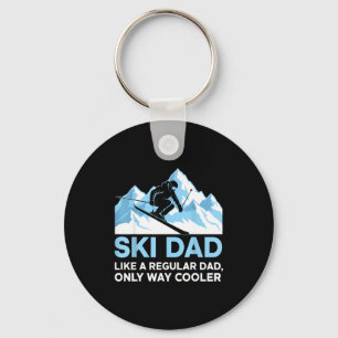 Ski Dad Lover Skier Man Snowboarding Funny Skiing  Keychain