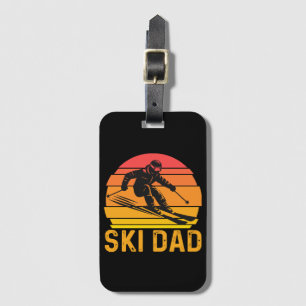 ski dad luggage tag