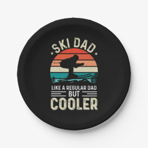 Ski Dad Paper Plate