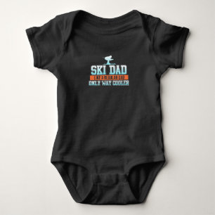 Ski Dad Skiing Skier Snowboard Winter Sports Baby Bodysuit