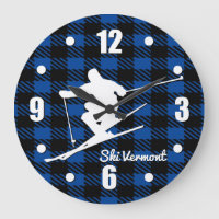 Ski De Descente Personnaliser Grande Horloge