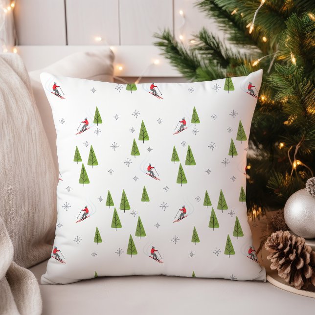 Ski de neige Motif Oreiller d'hiver (Créateur téléchargé)