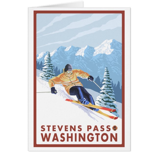 Ski de neige - Stevens Pass, Washington (Devant)