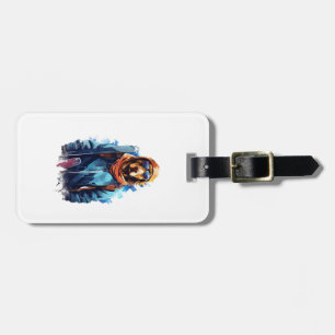 Ski Dog in Ski Googles 5 Luggage Tag