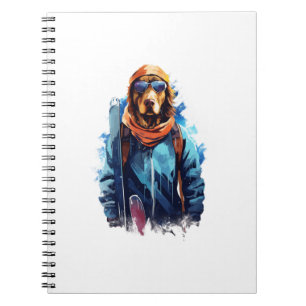Ski Dog in Ski Googles  5 Notebook