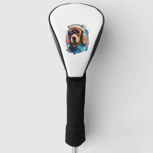 Ski Dog in Ski Googles 6 Golf Head Cover