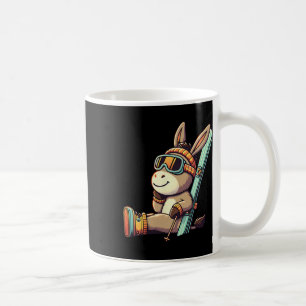 Ski Donkey With Goggles Cute Alpine Mountain Humor Coffee Mug