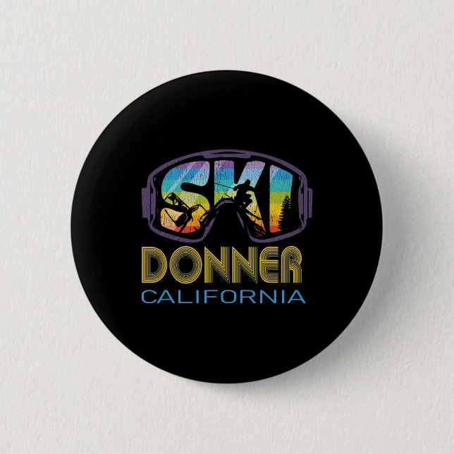 Ski Donner California Skiing Vacation  2 Inch Round Button (Front)