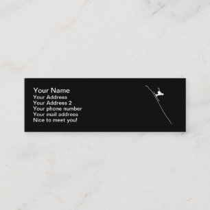 Ski downhill mini business card