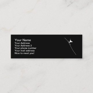 Ski downhill mini business card